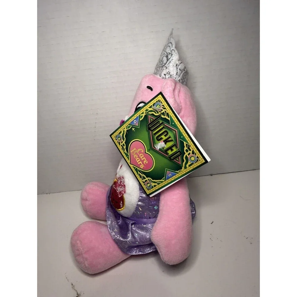 NEW Care Bears x Wicked Glinda Love-A-Lot Bear 9” Plush NWT 2025 Universal